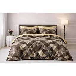 4 Piece Queen Size Cotton Comforter Set | 90×100 Flat Bedsheet with 90×90 Double Bed Comforter & 2 Pillow Covers | All Season Bedding Set-image-29