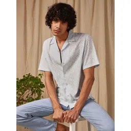 4 TRIPLE O FIVE O BY MUFTI Floral Printed Spread Collar Short Sleeves Oversized Cotton Casual Shirt-picture-25