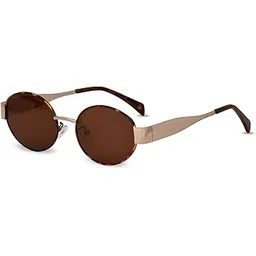 4flaunt essntl Series Retro Oval 90s Sunglasses For Women & Men | Trending, Stylish & Durable Stainless Steel Frame Vintage Sunglasses With UV 400 Protection Lenses-picture-11