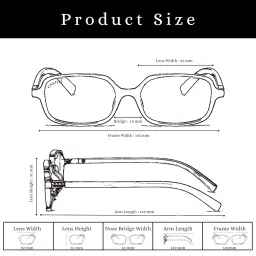 4flaunt essntl series Retro Rectangle Sunglasses for Men & Women – Vintage 90s Narrow Frame | UV400 Protection | Stylish, Aesthetic & Durable Shades image 5