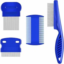 4Pcs Lice Comb, Lice and Nits Removal Comb for Women and Kids, Dandruff Remover Comb for Hair, Blue Dog Comb for Pets, Cat Accessories for Grooming-picture-11