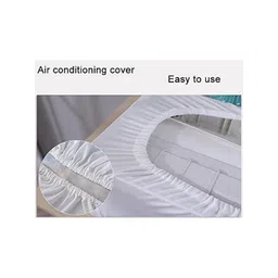4square White Floral Air Conditioner Cover image 5