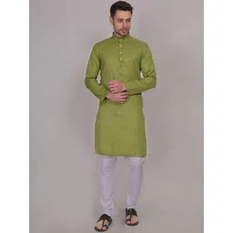 4u Fashion Men Embroidered Regular Thread Work Kurta with Harem Pants-picture-37