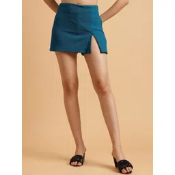 4WRD by Dressberry Side Slitted Mini Skorts-picture-32