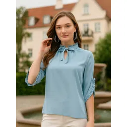 4WRD by Dressberry Tie-Up Neck Casual Top-picture-23