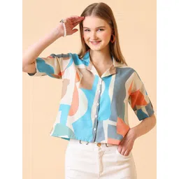 4WRD by Dressberry Women Abstract Print Top-picture-23