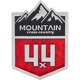 4x4 Mountain Cross Country Metal Car Sticker,Decal, Chrome Emblem Badge for Off-Road Vehicle| 4x4 Sticker| Used car Bike Laptop on Phone Office Table,Eye catching Look Metal car Decal (RED)-picture-16
