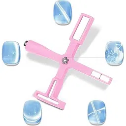 5 in 1 Nail Magnet Tool: Cat Eye Magnet Tool Multi-Function Magnet Stick 3D Magnetic Cat Eye Gel Polish, Nail Art Cat Eye Magnet Stick Nail Design Tools for Nail Salon Home DIY (PINK)-picture-25