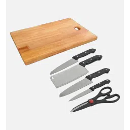 5 needs Wooden Chopping Board with Knife and Scissor Set-picture-22