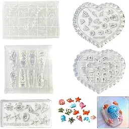 5 Piece Nail Accessories for Nail Art, Nail Art Tool, Ocean Themed Silicone Nail Molds, DIY 3D Nail Charms, Perfect for Professional Nail Artists and Craft Lovers-picture-11