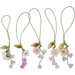 5 Piece Phone Charms, Cute Bag Charms for Women, Aesthetic Keychains for Girls, Mobile for Phone Case, Stylish Accessories for Girls-picture-23