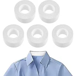 5 Rolls Shirt Collar Protector, Sweat Pads for Men's Shirts, Self-Adhesive Collar Tape, Invisible Sweat Absorbing Liner for Sports, Outdoor Activities, and Professional Wear,2.5cm x 300cm (White)-picture-13