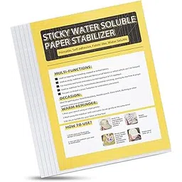 5 Sheets of Adhesive Backing for Fabric Decoration and Handmade Gifts, Water Soluble Paper for Embroidery, Embroidery Stickers for Stitching, DIY Floral and Leaf Designs, Easy to Use for Beginners-picture-30