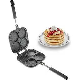 5 STAR SUPER DEALS Pancake Pan Maker Nonstick Double Sided w/ 4 Small Decorative Mold Designs for Perfect Eggs, French Toast, Omelette, Flip Jack, and Crepes-picture-24