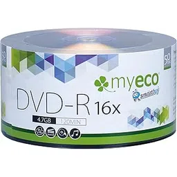 50 Pack MyEco DVD-R 16X 4.7GB/120Min Silver Logo Top Write Once Blank Media Record Disc-picture-31