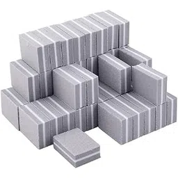 50 Pcs Mini Buffers for Nails 180/100 Grit Buffer for Acrylic Nails for Nail Care (Gray, 50, count, 100/180 Grit)-picture-46