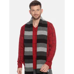 513 Men Beige & Red Woven Design Mufflers-picture-34