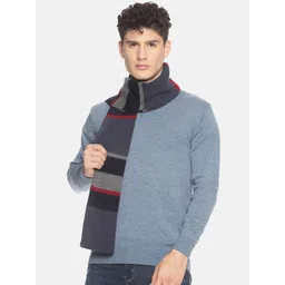 513 Men Beige & Red Woven Design Mufflers-picture-21