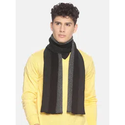 513 Men Black & Grey Striped Muffler image 1