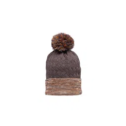 513 Men Coffee Brown & White Knitted Beanie-picture-27