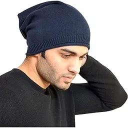 513 Men's and Women's Cotton Knitted Solid Beanie Skull Cap (Red, Free Size)-picture-10
