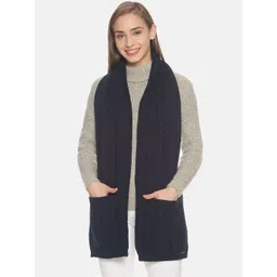 513 Women Navy Blue Self-Design Mufflers-picture-34