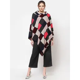 513 Women Pink & Red Colourblocked Lapel Shrug-picture-36