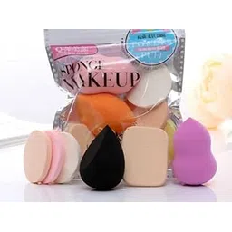 6-in-1 Professional Beauty Blender Sponge for Face Makeup with Cotton Pad Foundation Beauty Blender, Powder Buff Cosmetic Puff Perfect for Women's & Girls Cosmetic Makeup Blender Sponge set is for all Skin Types (Multi-color)-image-17