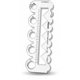 6-in-1 Transparent Sewing Ruler, Professional Tailoring Template Scale with Scallop, Circle and Zigzag Patterns for Dress Making, Quilting and Pattern Design-picture-15