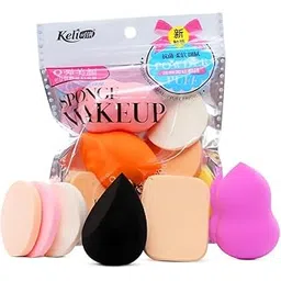 6 Pcs Beauty Blender Sponge Set, Blending Puff for Flawles Makeup, Beauty Blender for Liquid Foundation, Cream, Powder, Wet & Dry Makeup Applicator for Girls & Women (Multicolor)-image-21
