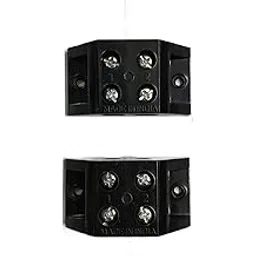60A 2 Way Bakelite Connector Strip Black Screw Terminal Connection Block Wire Connector (Pack of 2)-picture-11
