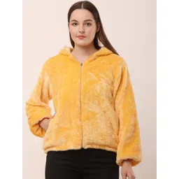 69 FASHION STREET Self Design Hooded Lightweight Teddy Bear Fleece Hoodie Tailored Jacket-picture-28