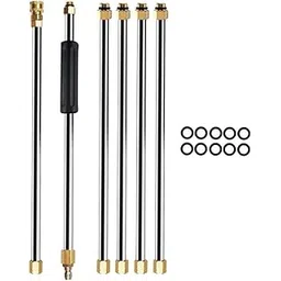 6pc/Set Steel 1/4 Quick Connect Rod Wand for Pressure Washer Machine Parts|Stainless Steel Pressure Washer Wand and Nozzle Kit 1/4 Inch-picture-28
