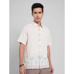 7 Alt By Pantaloons Beige Cotton Relaxed Fit Printed Shirt-picture-33