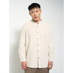 7 Alt By Pantaloons Beige Cotton Relaxed Fit Shirt-picture-10