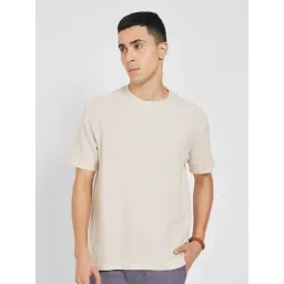 7 Alt By Pantaloons Beige Cotton Relaxed Fit T-Shirt-picture-39