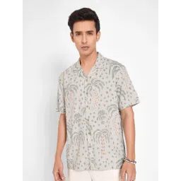 7 Alt By Pantaloons Blue & Grey Relaxed Fit Printed Shirt-picture-30