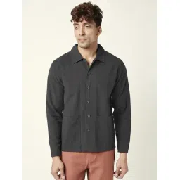 7 Alt By Pantaloons Charcoal Cotton Relaxed Fit Jacket-picture-32