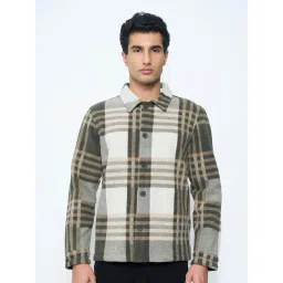 7 Alt By Pantaloons Green Regular Fit Checks Jacket-picture-36