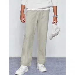 7 Alt by Pantaloons Men Printed Loose Fit Trousers-picture-17