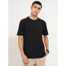 7 Alt by Pantaloons Men Relaxed Fit Round Neck Cotton T-shirt image 1