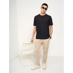 7 Alt by Pantaloons Men Relaxed Fit Round Neck Cotton T-shirt image 5