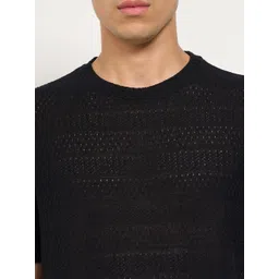 7 Alt by Pantaloons Men Relaxed Fit Round Neck Cotton T-shirt image 4