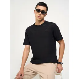 7 Alt by Pantaloons Men Relaxed Fit Round Neck Cotton T-shirt image 2