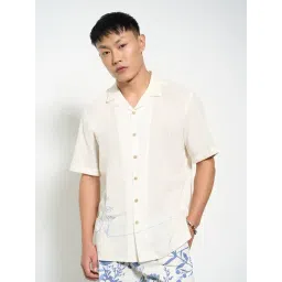 7 Alt By Pantaloons White Cotton Relaxed Fit Embroidered Shirt-picture-20