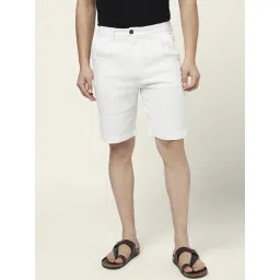 7 Alt By Pantaloons White Cotton Slim Fit Shorts-picture-28