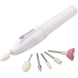 7 In 1 Art Tip Electric Nails Decorator Salon Sharper Grinder Drill Machine Polish Manicure Pedicure Grooming Tool Kit, White-picture-29