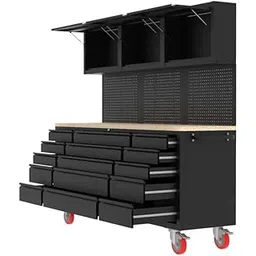 72 Inch Heavy-Duty Stainless Steel Tool Chest & Cabinet for Garage, Workshop & Garden Storage-picture-19