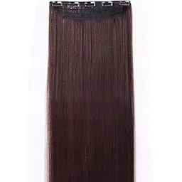 7CATS 5-Clip Hair Extension for Women 30 Inch Long Straight Natural dark brown Synthetic Hairpiece-picture-25