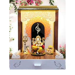 7CR Brown Wooden Free Standing Home Temple With Storage-picture-9